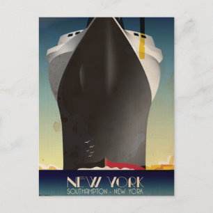 Vintage New York nach Southampton Postkarte