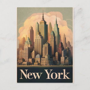 vintage New York Postkarte