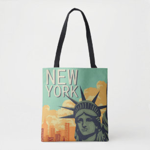 Vintage NEW YORK Skyline Freiheitsstatue Tasche