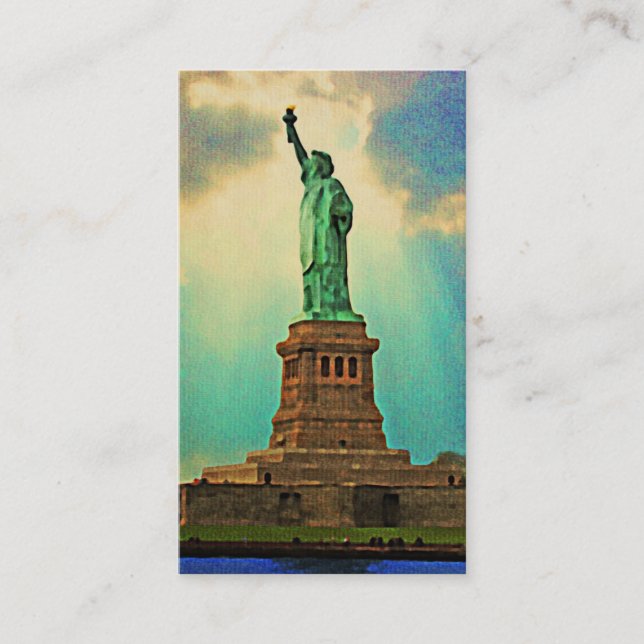 Vintage New Yorker Freiheitsstatue Visitenkarte (Vorderseite)