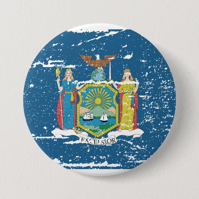 Vintage NEW- YORKflagge Button (Vorderseite)