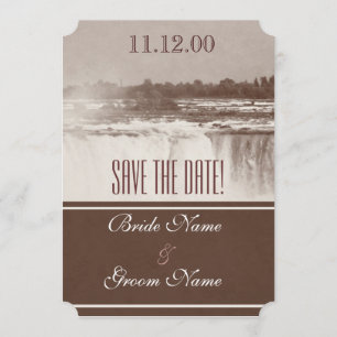 Vintage Niagara Falls Hochzeit einladen Save The Date