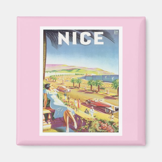 Vintage Nice France Magnet (Devant)
