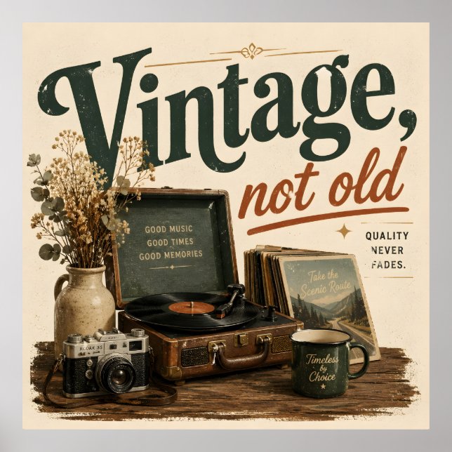 Vintage nicht alt poster (Vorne)