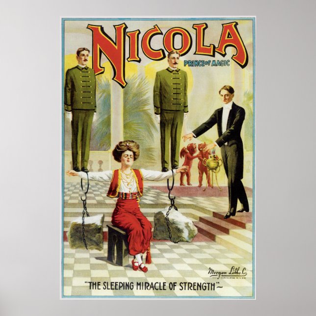 Vintage Nicola Magician Poster (Vorne)
