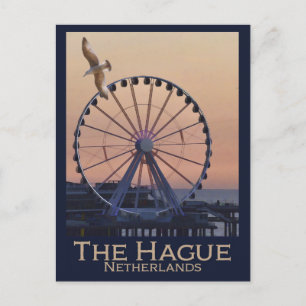 Vintage Niederlande Den Haag Riesenrad Postkarte