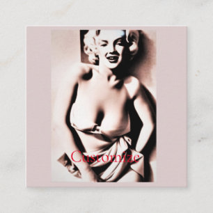 Vintage Niedliche Blonde Thunder_Cove Quadratische Visitenkarte