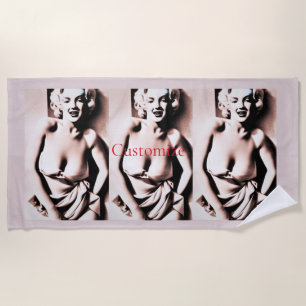 Vintage Niedliche Blonde Thunder_Cove Strandtuch