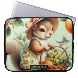 Vintage Niedliche Eichhörnchenmalerei Laptopschutzhülle