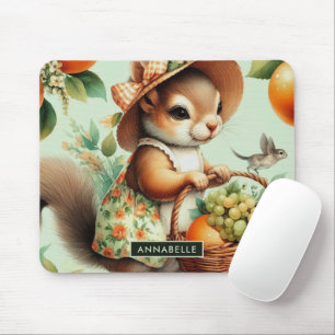 Vintage Niedliche Eichhörnchenmalerei Mousepad