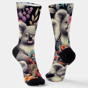 Vintage Niedliche Koala-Malerei Socken