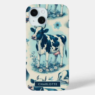 Vintage Niedliche landwirtschaftliche Kuh nahtlos Case-Mate iPhone Hülle