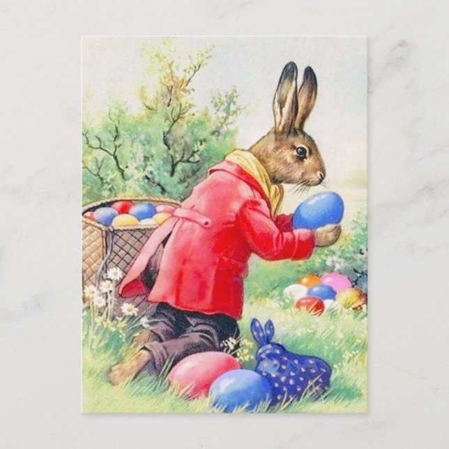 Vintage Niedliche Ostereier Postkarte (Vorderseite)