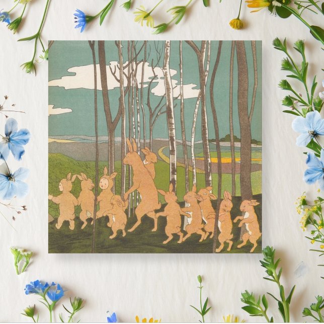 Vintage Niedliche Waldlandsonnenkarte (Von Creator hochgeladen)