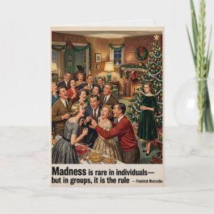 Vintage-Nietzsche-Weihnachten-Sarkastisch Karte