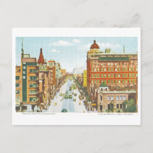 Vintage Nihonbashi-District von Kyobashi-Straße Postkarte