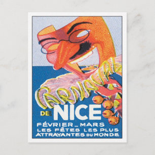 Vintage Nizza Frankreich März Postkarte