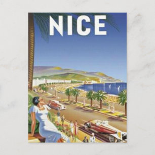Vintage Nizza, Frankreich - Postkarte