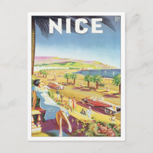 Vintage Nizza Frankreich Postkarte
