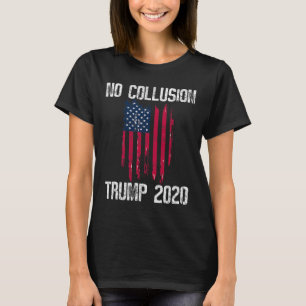 Vintage No Collusion Shirt USA-Flagge Pro Trump T-