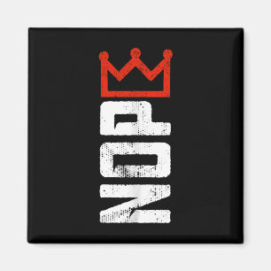 Vintage No Kings Protestschild Vertikal Magnet
