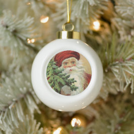 Vintage Noël de vacances Père Noël ornement flocon