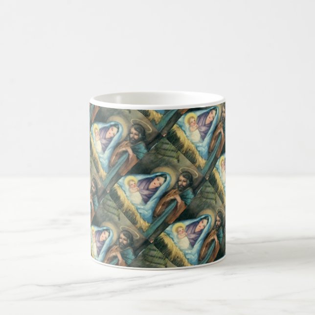 Vintage Noël Nativité Scène Mug (Centre)