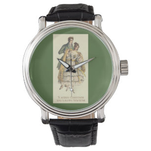 Vintage Noël Victorian Mens montre cadeau