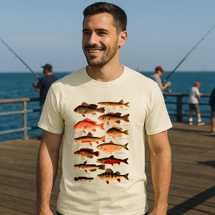 Vintage nordamerikanische Fische T-Shirt