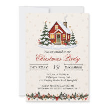 Vintage nordisches Weihnachts-Cottage-Feierparty