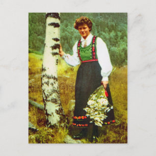 Vintage Norway Postkarte