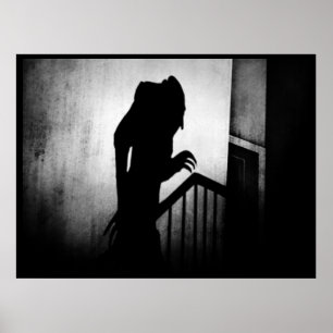 Vintage Nosferatu Schatten-Szene Poster