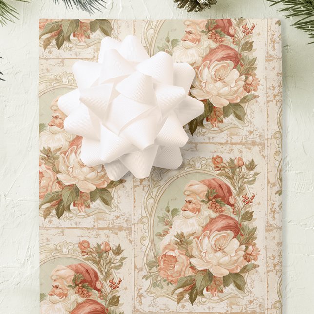 Vintage Nostalgie Weihnachten Geschenkpapier Set (Vintage Santa Christmas Gift Wrap)