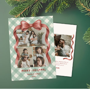 Vintage nostalgische rote Schleife Weihnachten Vie