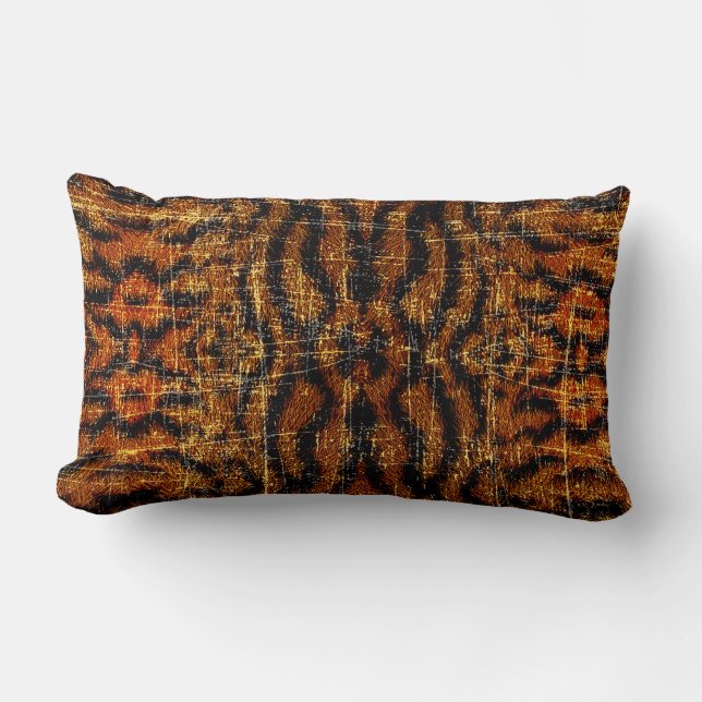 Vintage Not Grunge Tiger Animal Print Lendenkissen (Vorderseite)