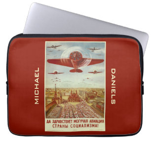 Vintage Notebook-Ärmel für Russische Luftfahrt Laptopschutzhülle