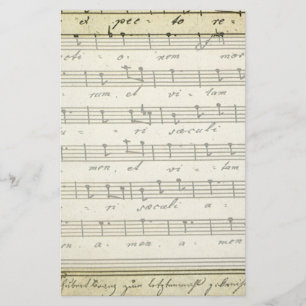 Vintage Noten, antikes Musical-Score 1810 Briefpapier