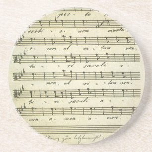 Vintage Noten, antikes Musical-Score 1810 Sandstein Untersetzer