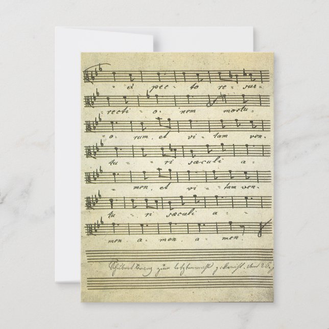 Vintage Noten, Einladung zur musikalischen Kernmus (Vorderseite)