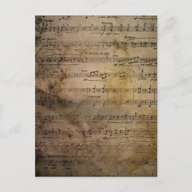 Vintage Noten Postkarte (Vorderseite)