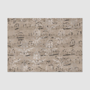 Vintage Noten Seidenpapier