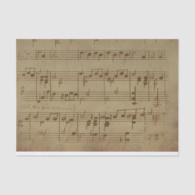 Vintage Noten Seidenpapier (Vorderseite)