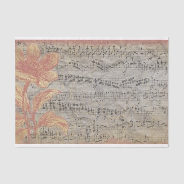Vintage Noten Seidenpapier (Vorderseite)