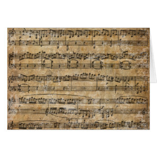Vintage Notenblatt
