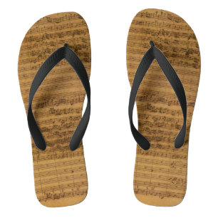 Vintage-Notenblatt von Johann Sebastian Bach Flip Flops