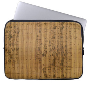 Vintage-Notenblatt von Johann Sebastian Bach Laptopschutzhülle