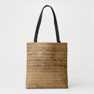 Vintage-Notenblätter von Johann Sebastian Bach Tasche