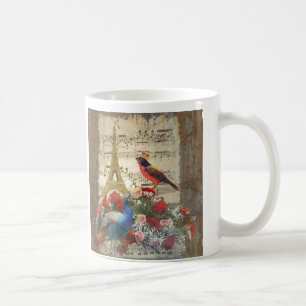 Vintage Notenkollektion Paris & Vogel Kaffeetasse