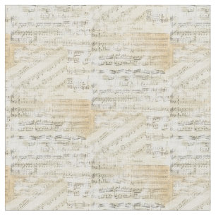 Vintage Notenmusik Stoff