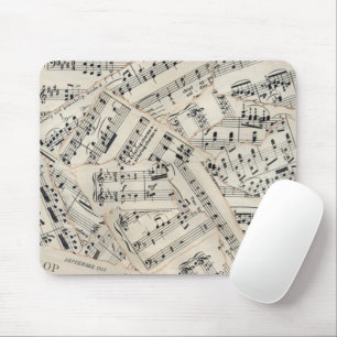 Vintage Notenpapiersammlung Mousepad